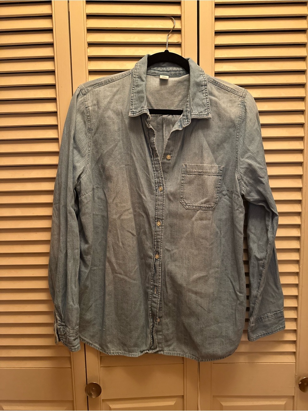 Old Navy Light Blue Button-Down Denim Shirt